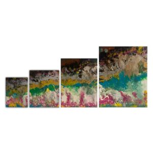 4 tableaux : Forgiez est un ensemble de tableaux progressifs, du plus petit au plus grand, dévoilant une montée en puissance de la matière et du rêve.