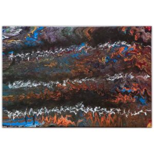 Tableau abstrait moderne "Qalizn" – Œuvre unique par Denis Regoin