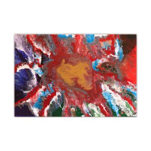 Tableau moderne abstrait "Soleyze" – Œuvre unique par Denis Regoin